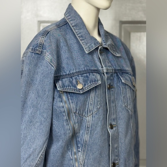 American Bazi 100%Cotton Blue Denim Jacket Size Small - Picture 6 of 13